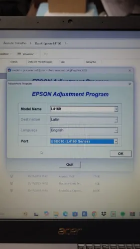 Reset para Epson L395, L3250, L3150,L495, 