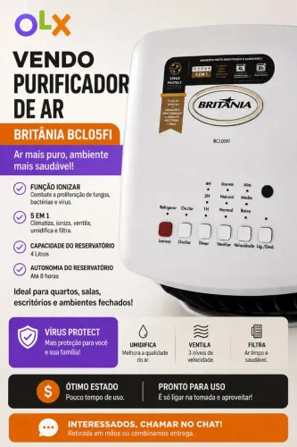 ? Climatizador de Ar Britânia BCL05FI - 5 em 1