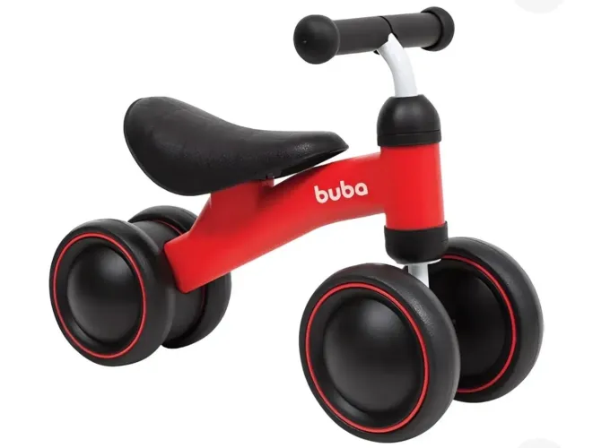 Bicicleta De Equilíbrio 4 Rodas Bebê Sem Pedal Infantil Buba