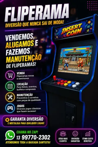 Aluguel de Fliperama para Festas e Eventos | Baixada Santista