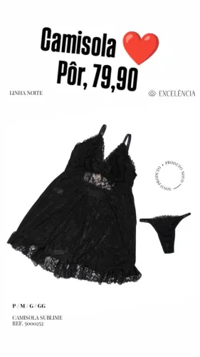 Peças em oferta Relâmpago, da excelência lingerie