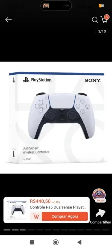 Controle ps5 Novo lacrado branco dual sense PlayStation 5