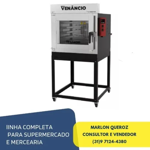 Forno Turbo 5 Esteiras a Gás Venâncio