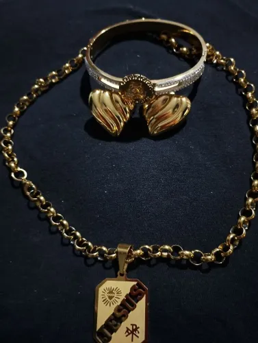 Conjunto de jóia em aço