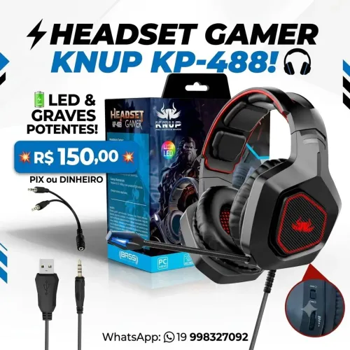 Fone de ouvido gamer