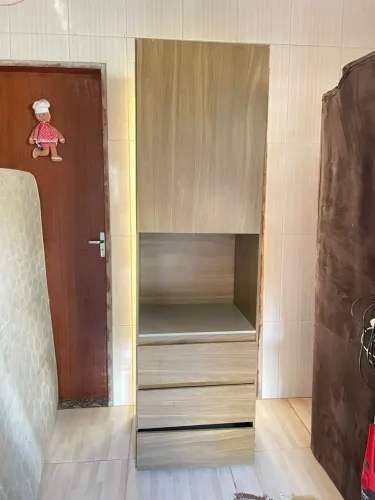? Armário de Cozinha com Nicho e 3 Gavetas - Ótimo Estado