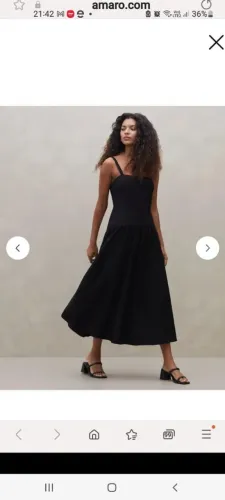 Vestido midi viscose Amaro