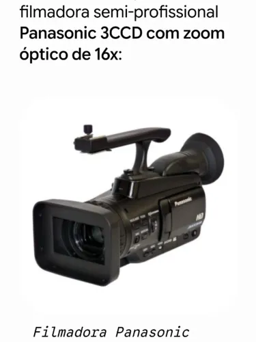 Câmera filmadora semi profissional