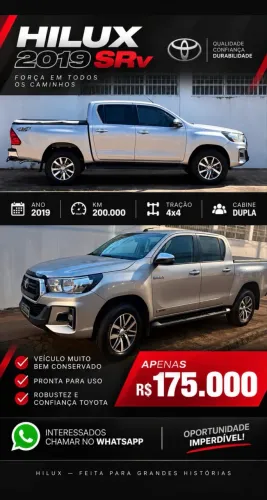 Toyota Hilux CD SRV 4X4 2.8 TDI Diesel Aut. 2019