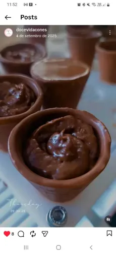Cones de chocolate recheados para revenda