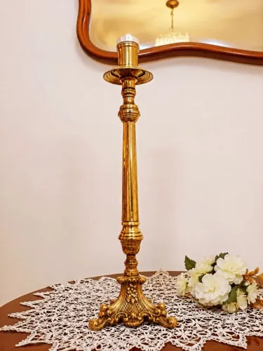 Abajur em bronze e latão 