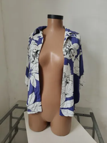 Quimono Feminino Blue Men Estampado Floral - Tam. P