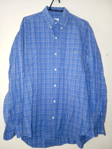 Camisa social masculina manga longa lacoste