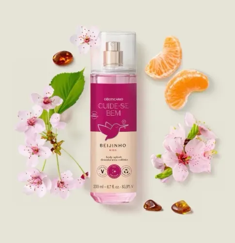 Body Splash Desodorante Colônia Cuide-Se Bem Beijinho 200Ml