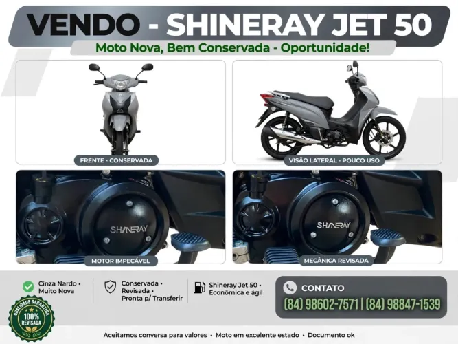 Vendo moto Jet 50 - Shineray novíssima!