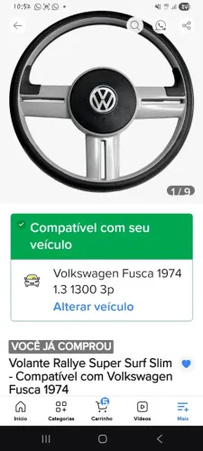 Volante para fusca e gol