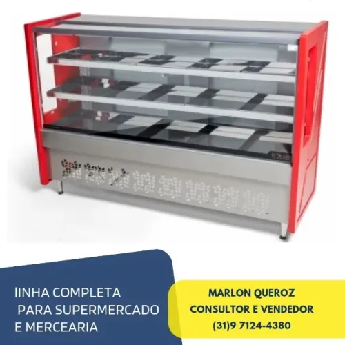 Balcão de Açougue Avícola 1,75M Vermelho Polar