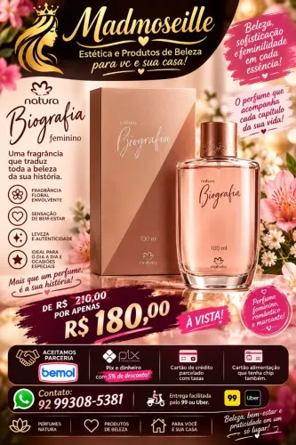 Perfumes natura e o boticário