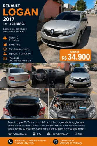 Renault Logan Authentique Flex 1.0 12V 4P 2017