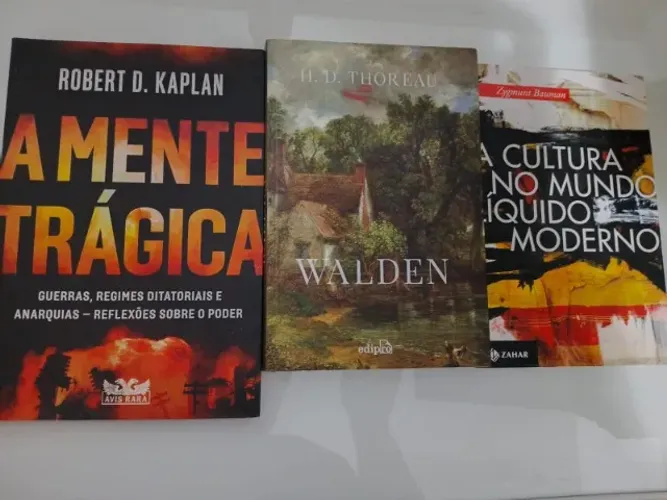Kit com 3 livros - Walden - A Mente Trágica - A Cultura no Mundo Líquido Morderno