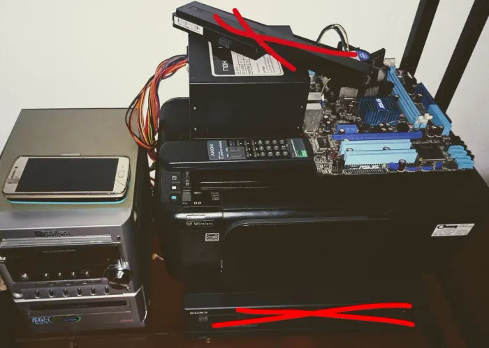 Lote eletrônicos no estado/sucata para reposição ou manutenção
