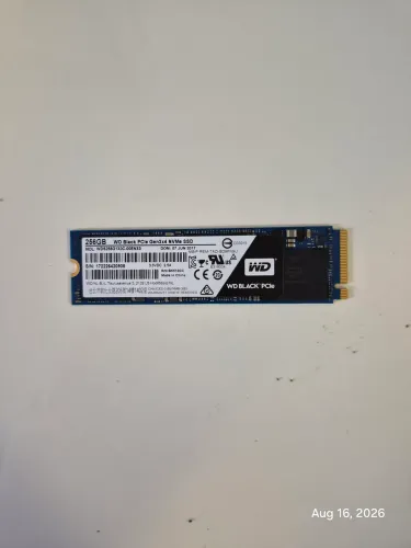 SSD M.2 NVME WD BLACK 256GB PCIe 3.0