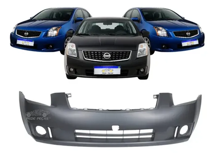 Para-choque Dianteiro Nissan Versa 2007 2008 2009 Com Furo