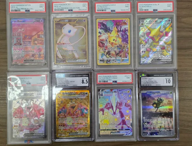 Pokemon cartas com graduação , ingles e japones