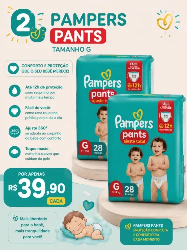 Vendas de fraldas Pampers pants