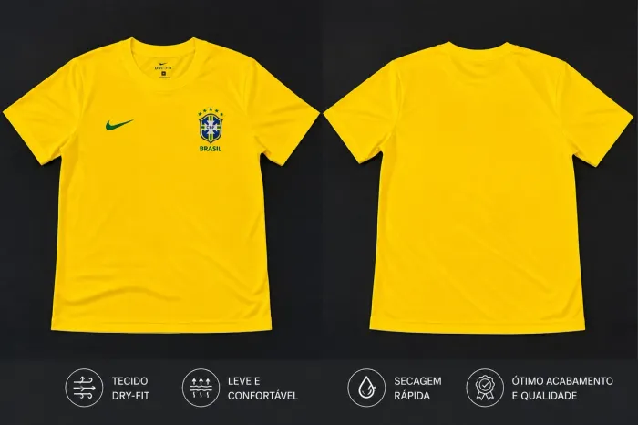     ? Kit com 3 Camisas do Brasil Dry Fit - Valor Promocional