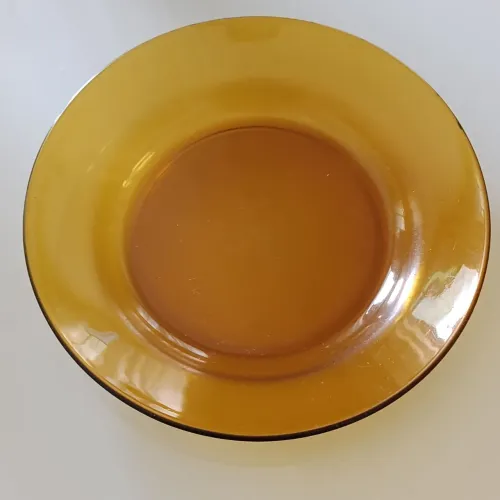 Prato DURALEX SM Marrom Ambar Clássico Vintage - Usado