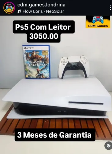 Ps5 Com Leitor 3050.00 - Garantia - Não Aceito Oferta