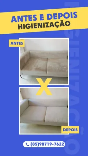 Higienização completa de estofados