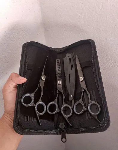 Kit Completo Tesouras Profissionais para Barbeiros
