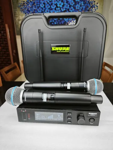 MICROFONE QXD24 PRETO DUPLO + CASE