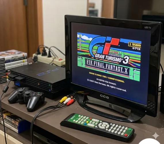 Tv cce 14 pl e ps2 com vários jogos