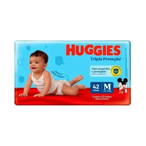 Pacote huggies 42 fraudas M