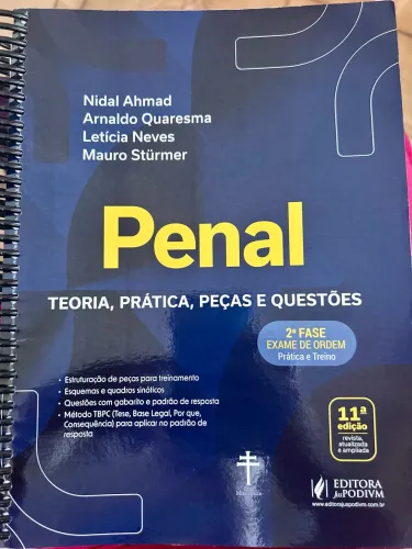 Livro de Prática Penal indicado para o exame de Ordem OAB