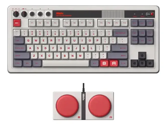 Teclado Mecânico 8bitdo Retro - 2.4g/usb-c) - Idioma Inglês Internacional
