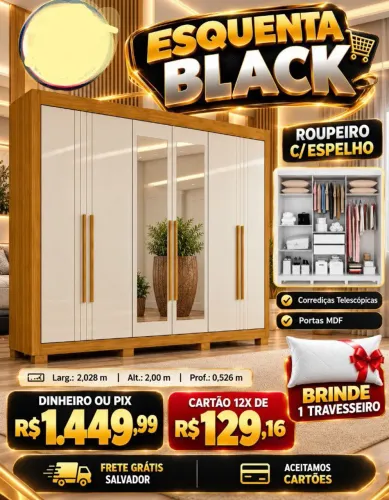 Guarda roupa novo na caixa 1.449,99