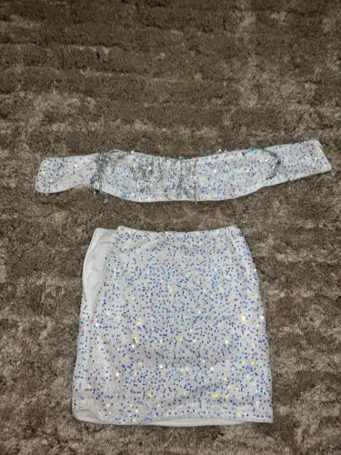 Conjunto Lantejoula Branco 
