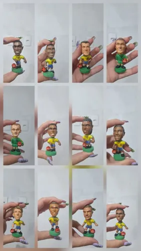 Miniaturas Craques futebol colecionável coca cola antigos