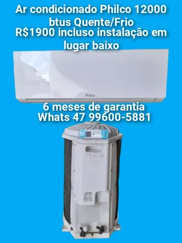 Ar Condicionado Philco 12000 btus Quente/Frio incluso instalação