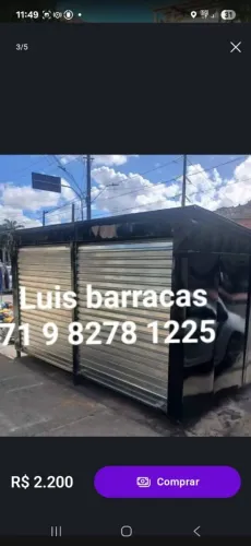 Barraca comercial frete grátis 2.300 p Salvador