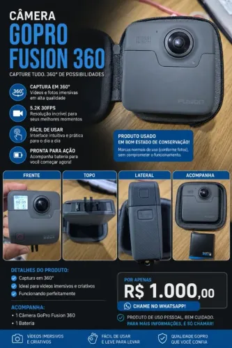 GoPro Fusion 360 - Câmera 360°