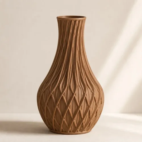 Vaso decorativo com desenho geométrico