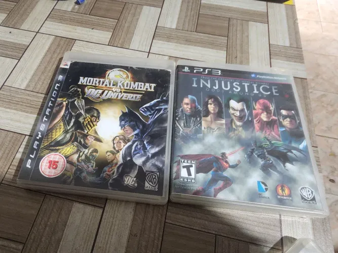 Par jogos luta Mortal kombat vs Injustice PASSO CARTÃO PEGO TROCA 