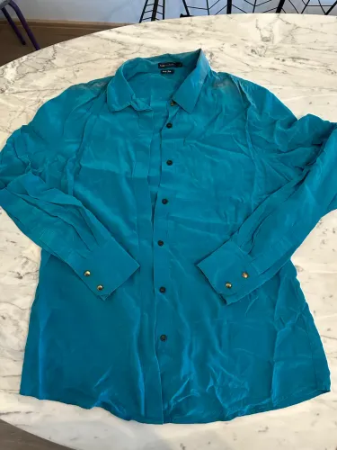 camisa ellus 100% seda/silk, seda pura para customização