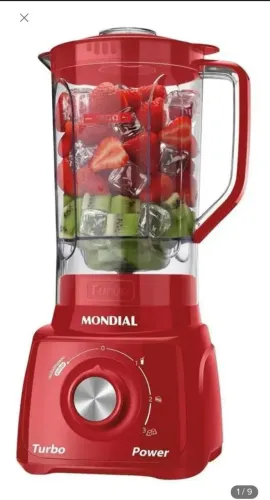 Liquidificador mondial vermelho