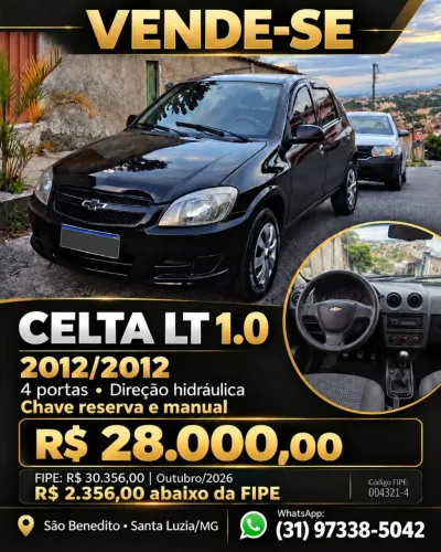 Chevrolet Celta Spirit/ LT 1.0 MPFI 8V Flexp. 5P 2012